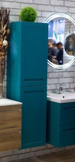 Шкаф подвесной Art&Max Platino 40x150см бирюзовый матовый AM-Platino-1500-2A-SO-TM